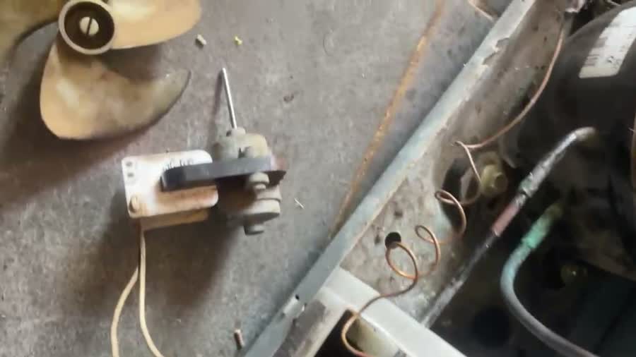 Refrigeration repair footage, on site