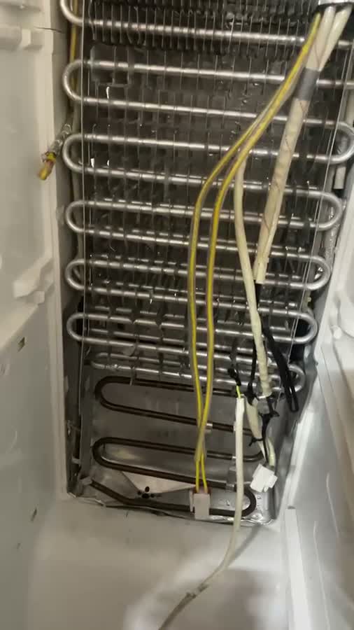 Refrigeration repair footage, on site